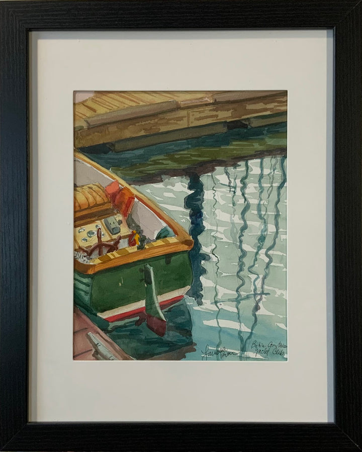 Bahia Corinthian Yacht Club, original watercolor by Larissa Brown