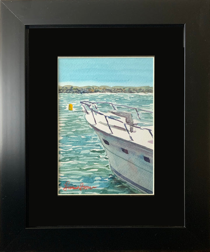 Dana Point Harbor, original watercolor by Larissa Brown