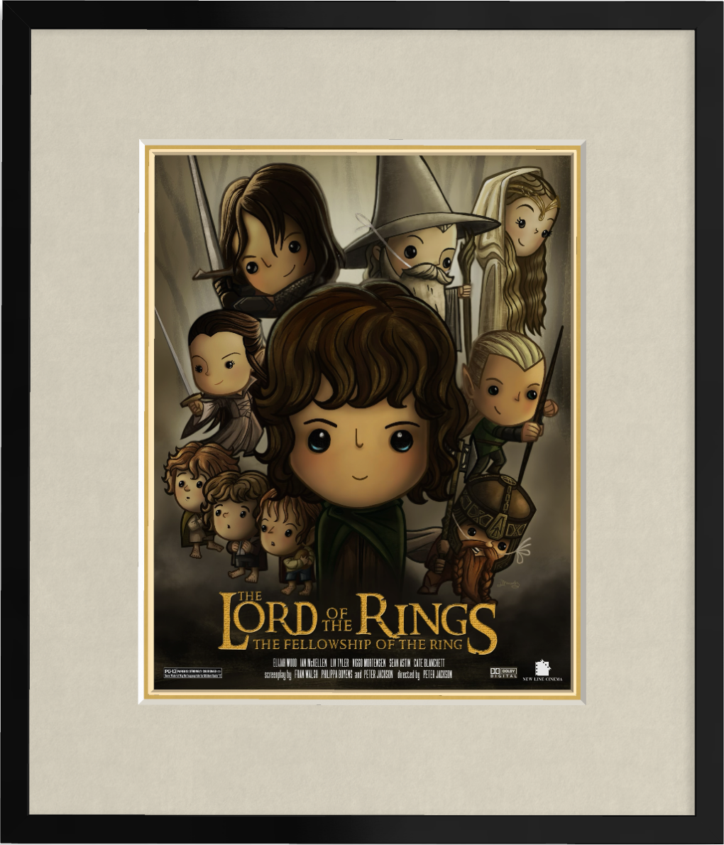 Lord of the Rings Cute Pop Art Movie Poster | Larissa Brown