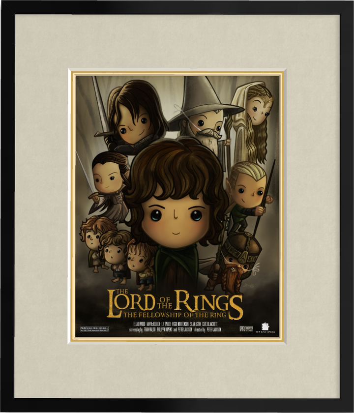 Lord of the Rings Cute Pop Art Movie Poster | Larissa Brown
