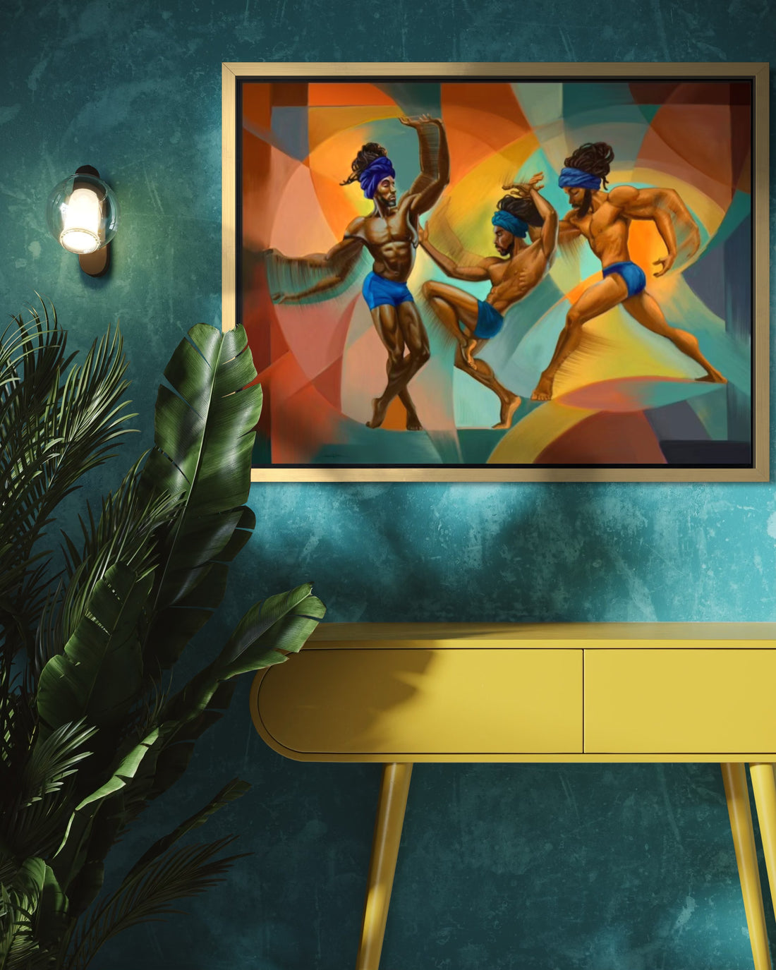 Movement No. 1 - 3 Dancers, framed fine art print