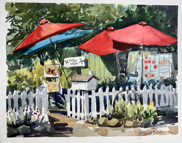 Red Umbrellas at Los Rios